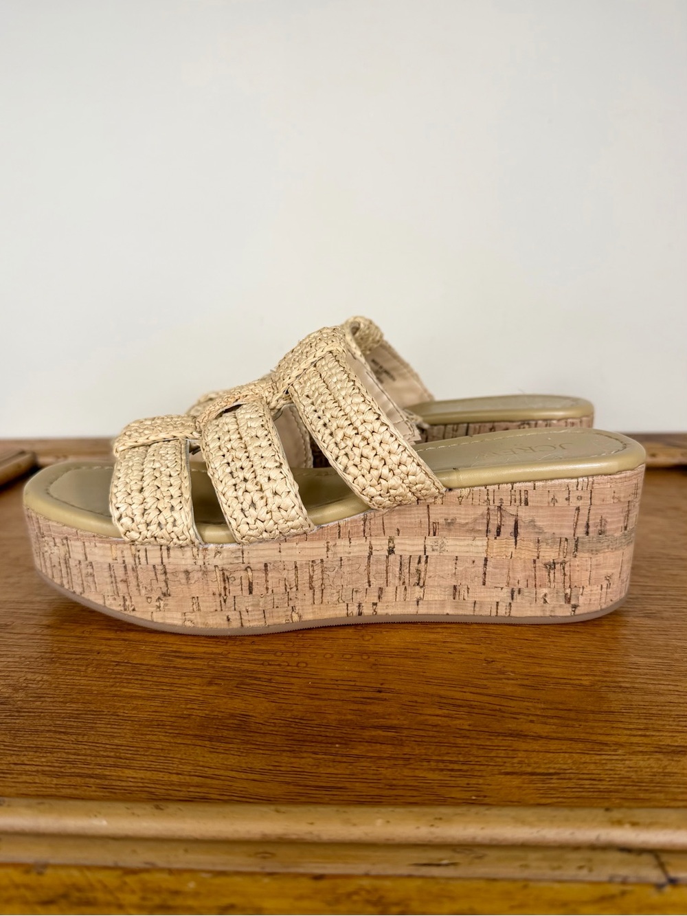 J. Crew Women’s Fisherman Flat-Form Wedges Natural Raffia Size 7